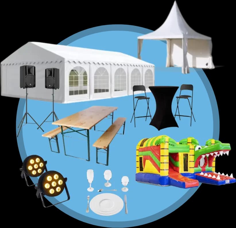 Location de matériel événementiel - chapiteaux, mobilier, vaisselle, sonorisation - Ozlaloc